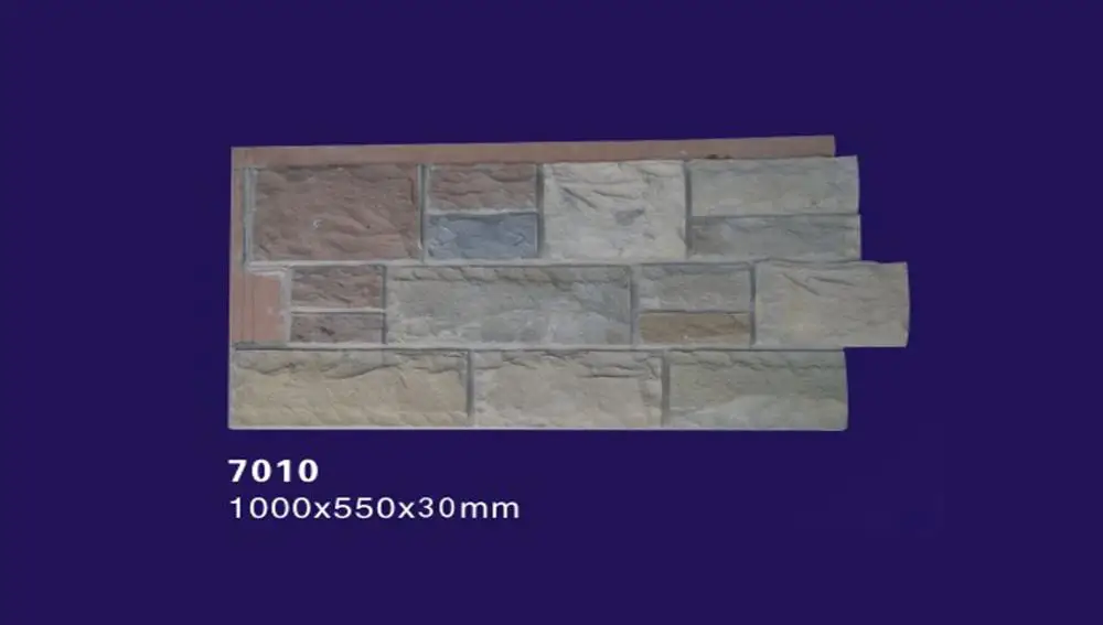 Cheap price Artifical PU cultural nature slate brick interlocking veneer art stone for wall panels