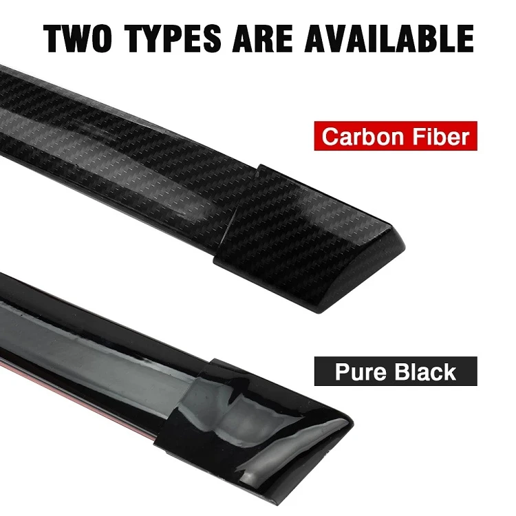 120cm Led Spoiler Light For Car Universal Black Carbon Fiber Rear Spoiler Auto