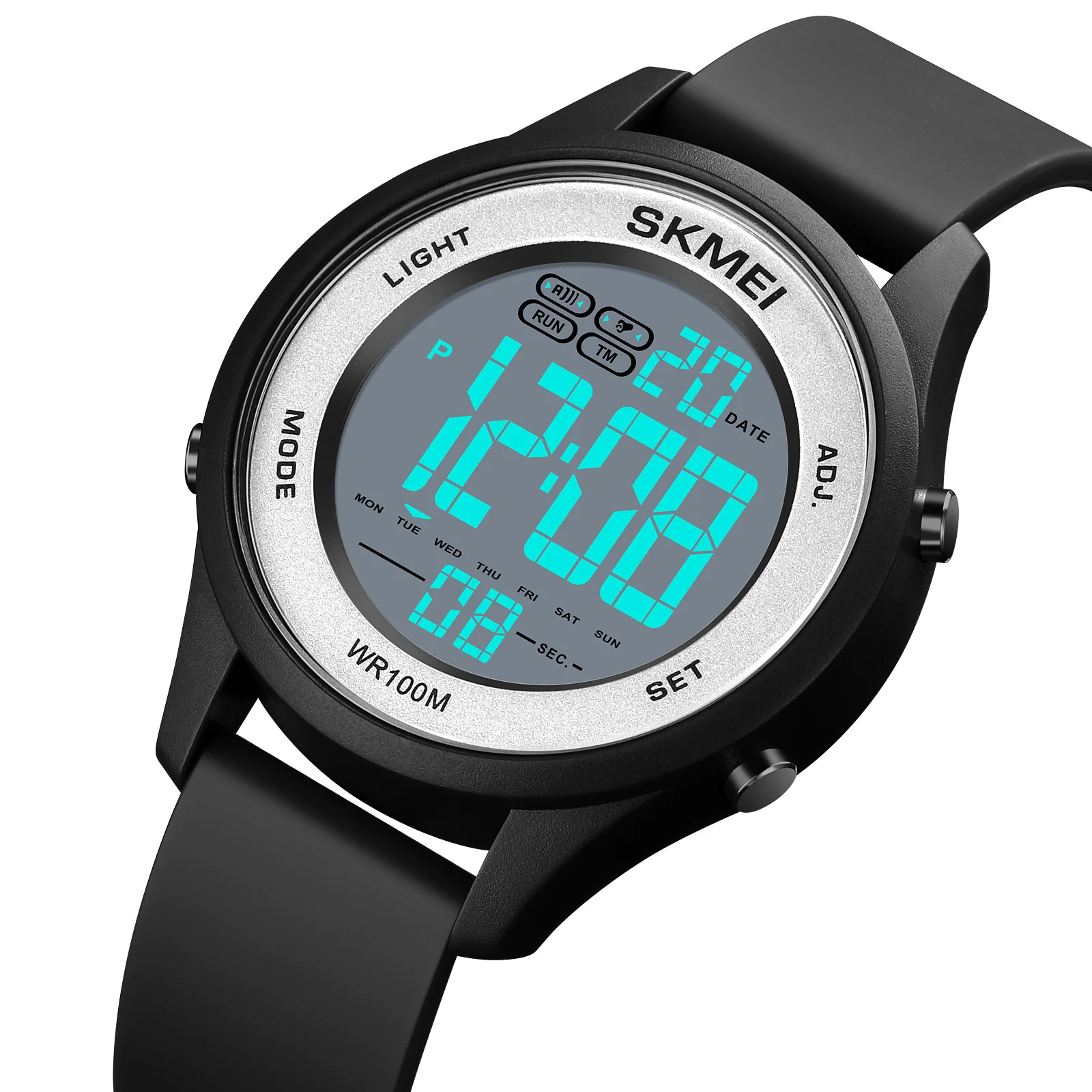 Hot Selling Skmei 1758 Black Sport Digital Watch Unisex Wristwatch Water Resistant 50 Meters