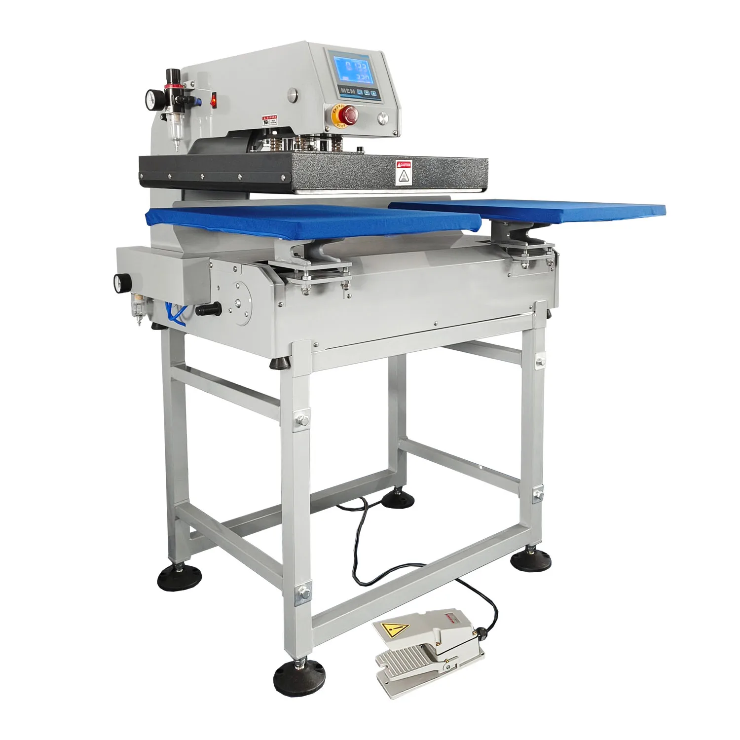 CE RoHS certificate high quality automatic pneumatic double Tshirt Heat Press Machine 16*20 inch with foot pedal