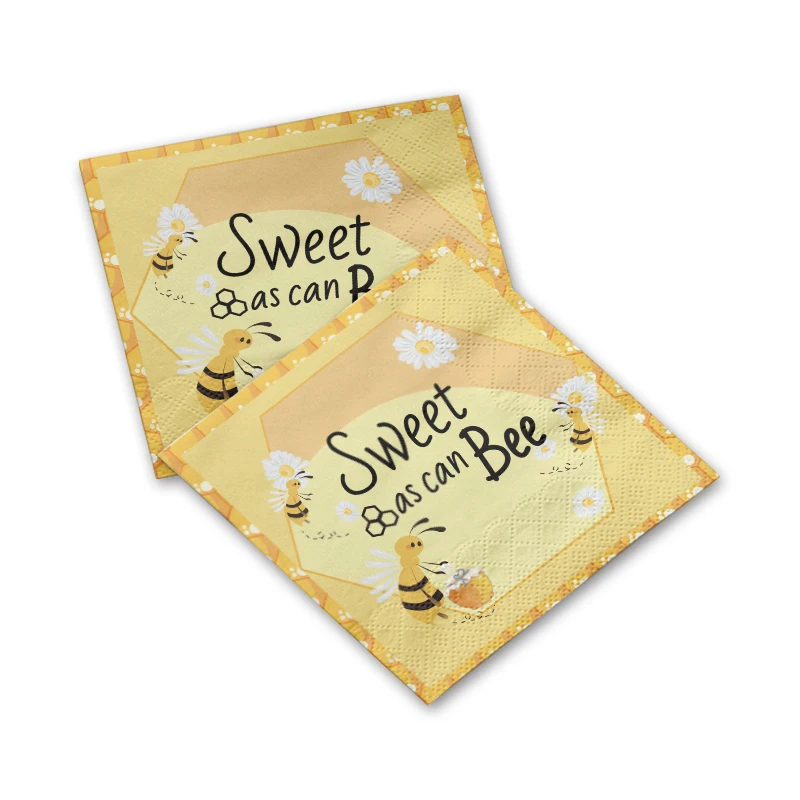 New Design Birthday Party Supplies Bee Party Tableware Girl Baby Shower Spring Themed Party Decorations Paper Plate