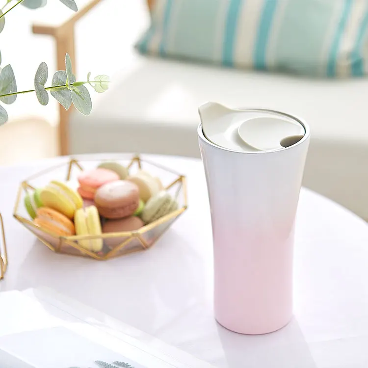 Hot products custom logo humanistic 304 metal vacuum insulated travel double wall beer coffee stainless steel travel mug