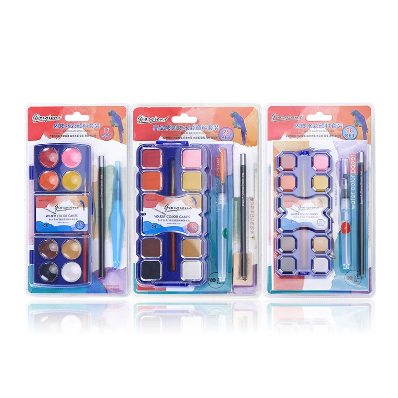 Giorgione 17/25/32/38 Set Watercolor Paint Artist Professional Solid Water Color Painting Art set