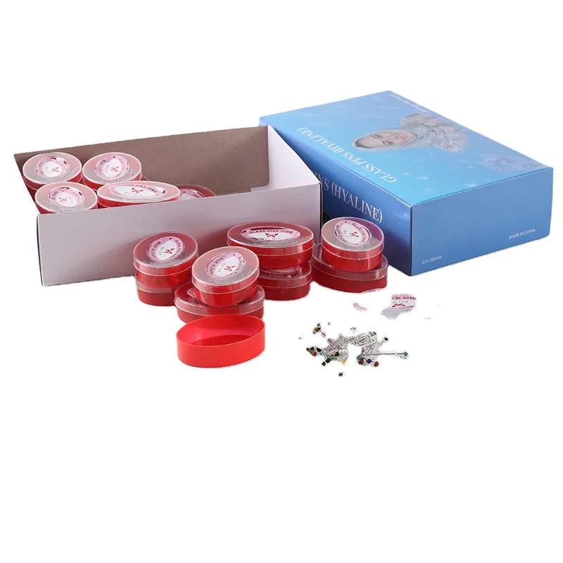 Hijab pins Glass pin round tip needle hijab accessory