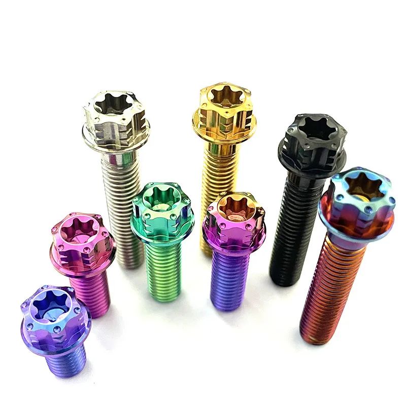 Gr5 titanium M6 torx head bolts for motorcycle torx screw titanium bolt by PYTITANS
