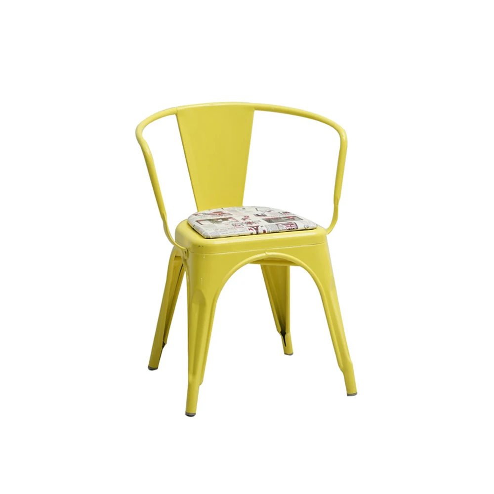 Wholesale Rustic Vintage Metal Iron Steel Chair Iron Used Restaurant Dining Bar Chairs