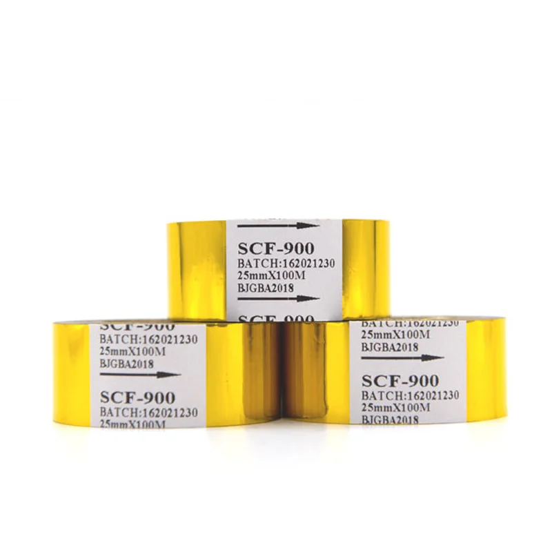 High Quality Slitted Roll Date Coding Printer Hot Coding Foil Stamping Ribbon for Food and Pill Packaging Bags