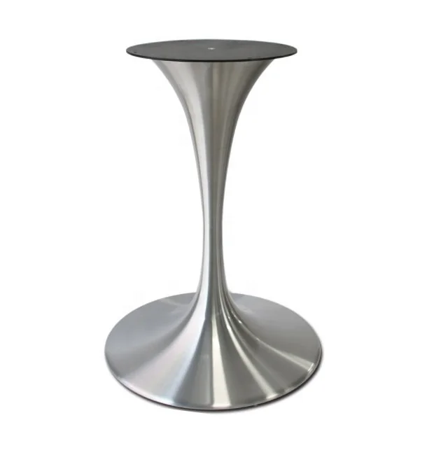 High quality trumpet brush stainless steel table base