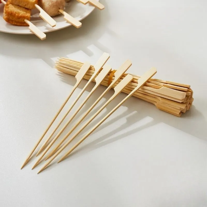 Wholesale BBQ Short Skewer Long Hot Dog Bamboo Sticks Disposable BBQ Bamboo Skewer Kebab Sticks