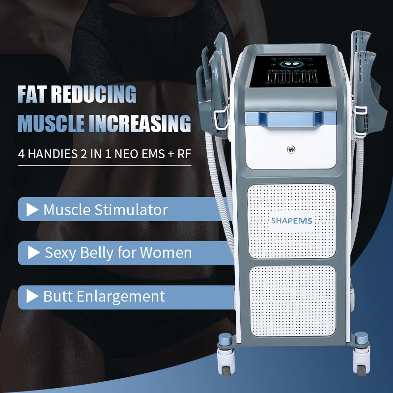 4 handles RF emslim hip lift  leg fat reduce weight loss zero muscle stimulator nova neo 17 tesla ems body sculpt machine