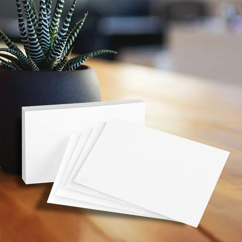 No.11 большая акция, оптовая продажа, 100 листа/уп наклейки для ногтей с обеспечивающим сохранение пространственного положения 5x8 'Белая пустая 150gsm бумага индексная карта
