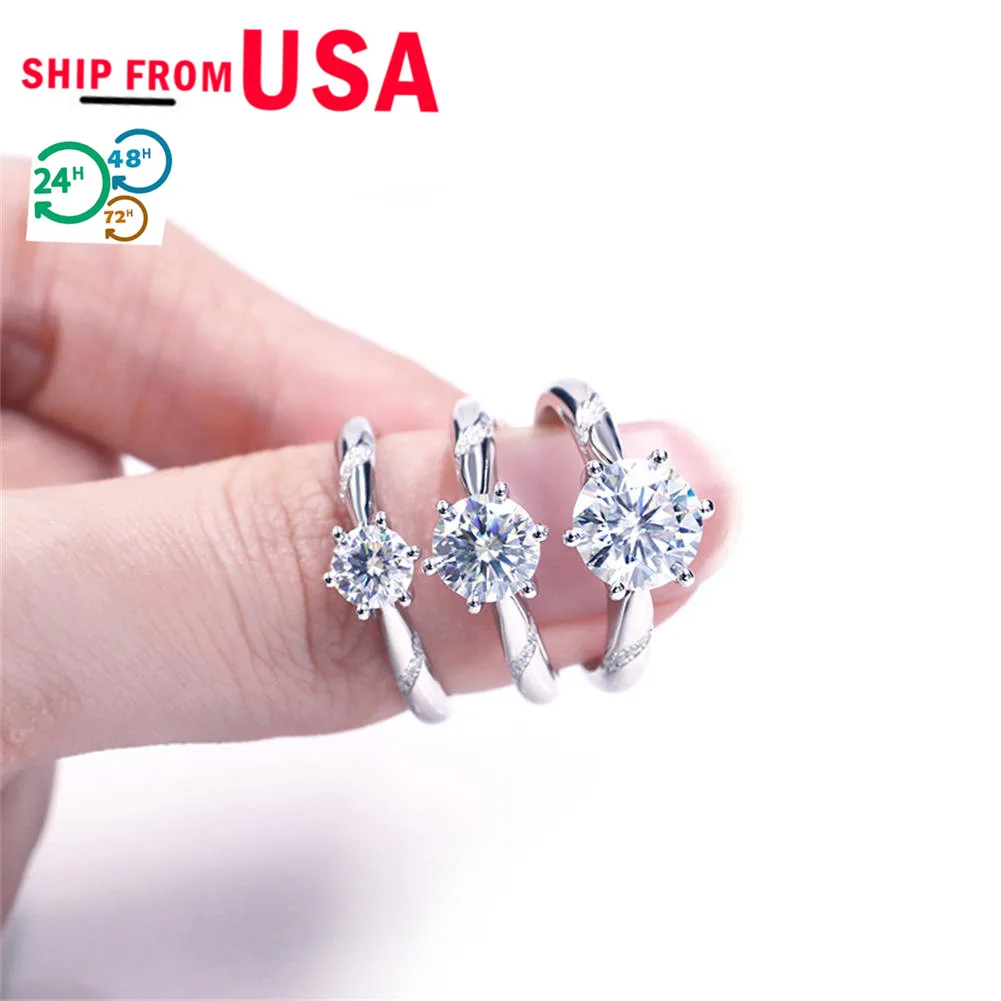 Yadis amazon fba shipping 925 sterling silver gold plated moissanite engagement rings jewelry women