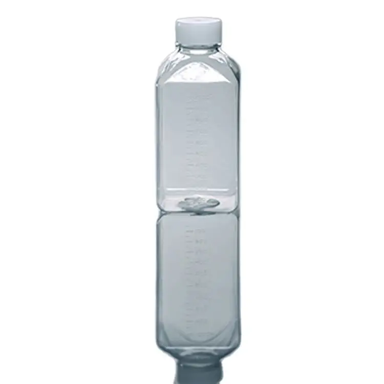 Transparent 1000 ml sampling bottle medical science cell culture sterile petg media bottle