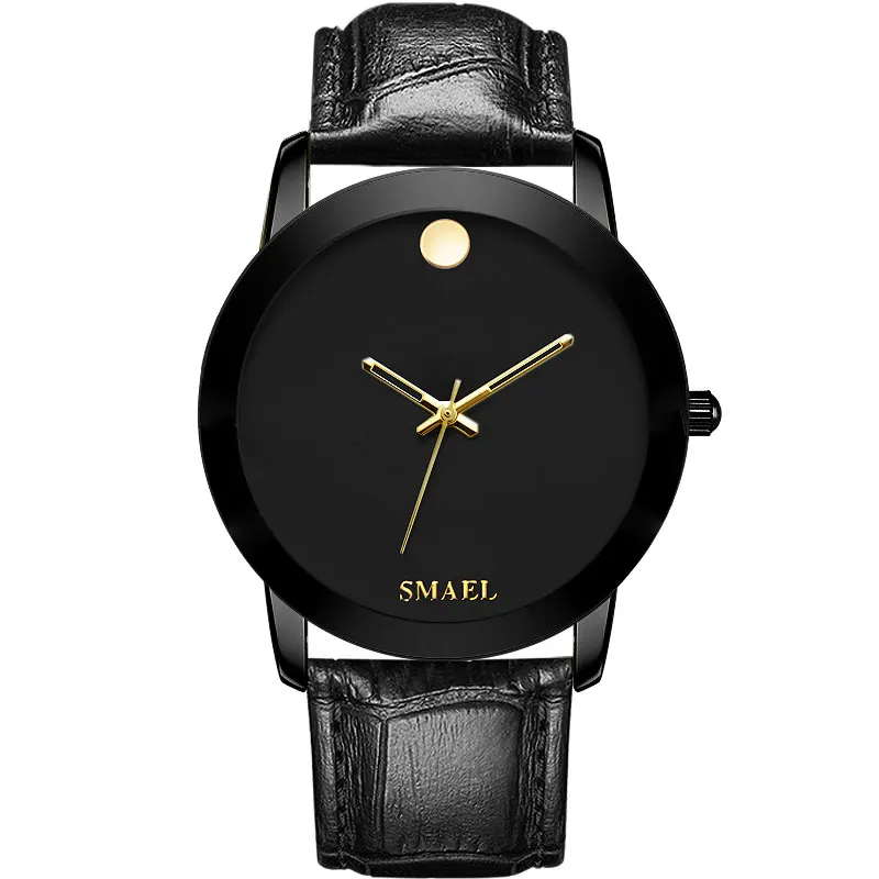 SMAEL 1902 oem logo round waterproof high quality alloy analog quartz men man watch price 2021 wholesale from china