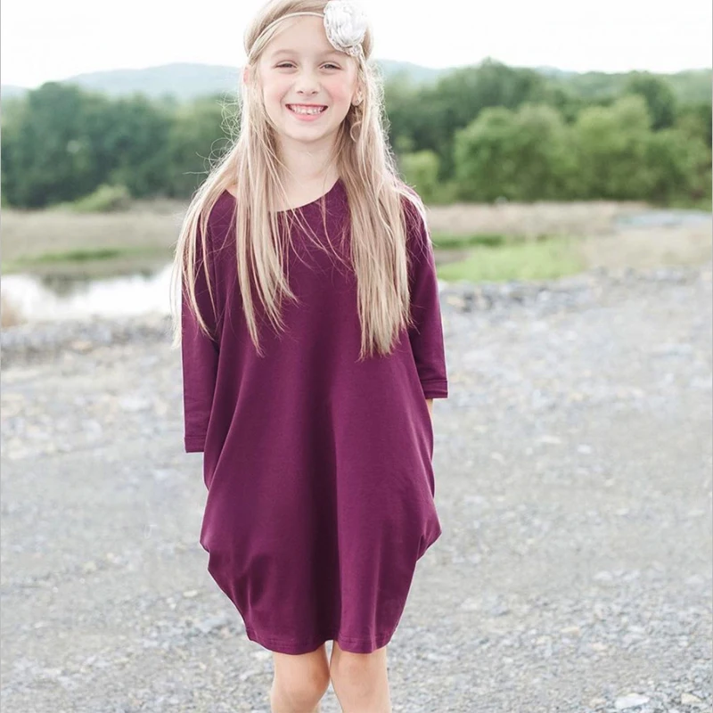 High quality family clothing  printed long sleeve  mom and me outfits dress