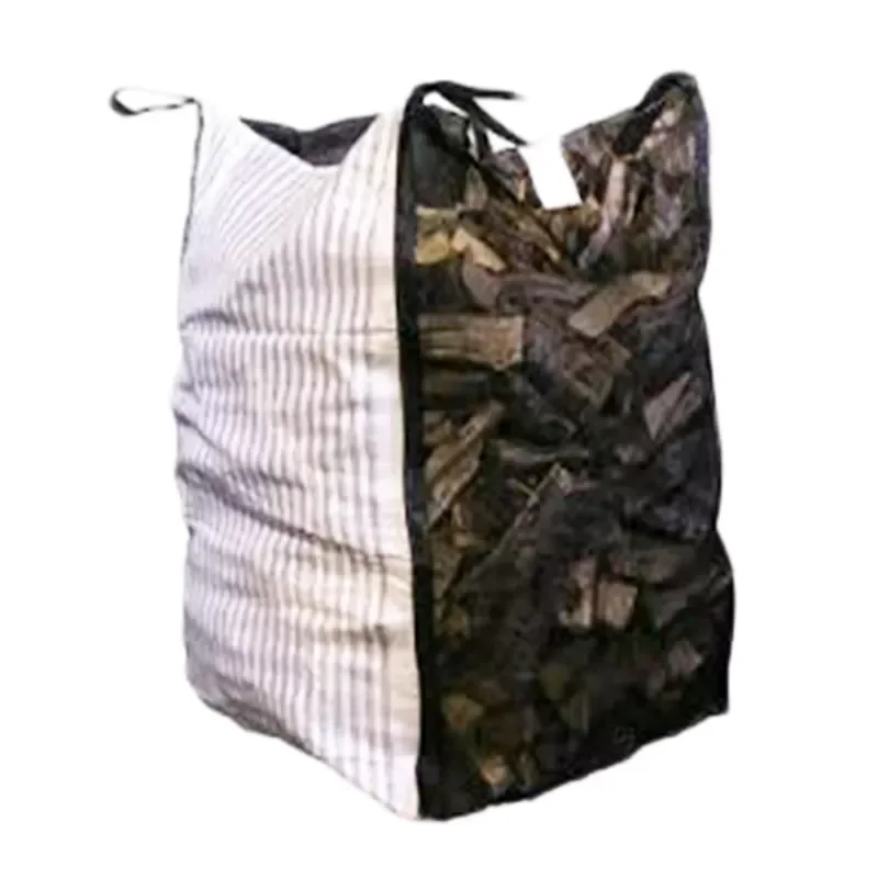 EGP Factory Firewood Super Sack FIBC 1000-2000kg Bulk Jumbo Bag u-panel Breathable Firewood Can Loading Flat Bottom Discharge