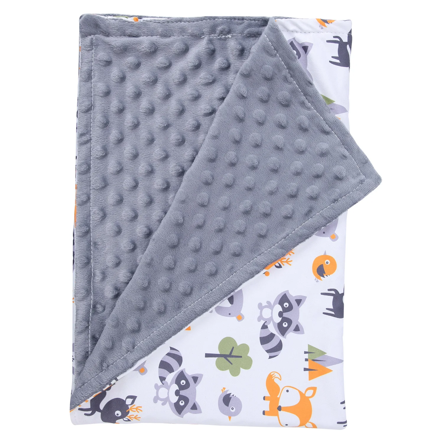 30x40 In Double Layer Dotted Blankets Newborns Receiving Blanket kids Sublimation Minky Baby Blanket for baby Soft Fleece