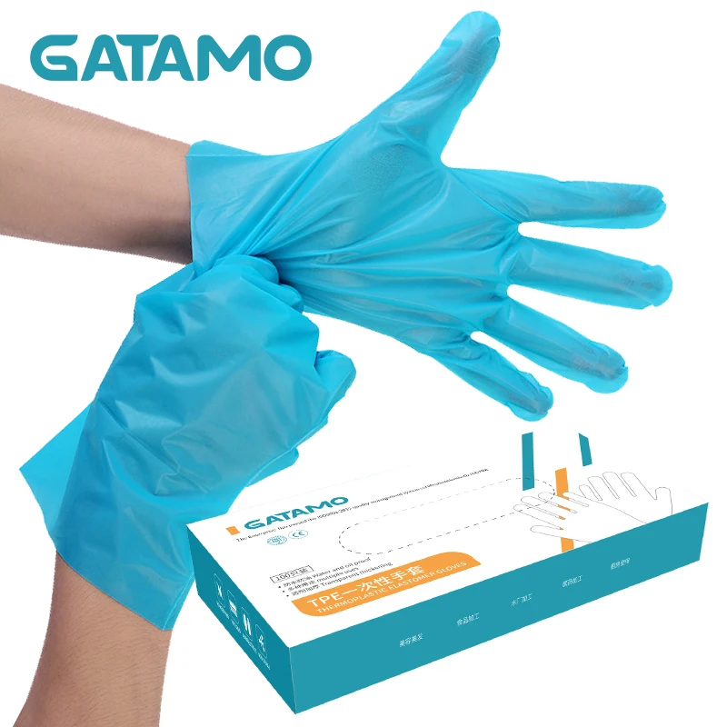 G31 cheap hand disposable gloves food safety soft gloves TPE cleaning plastic garden Gloves
