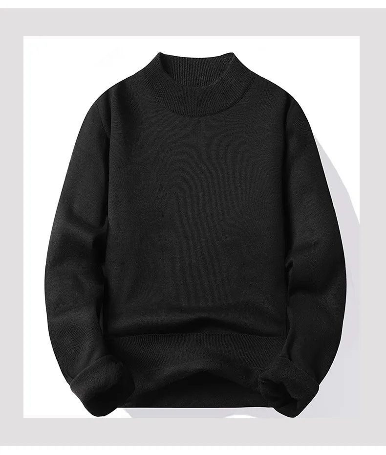 Liu Ming Good Quality 2024 New Fashion Autumn Winter Clothing Long Sleeve Knitted Fleece Thick Warm Sweater For Men