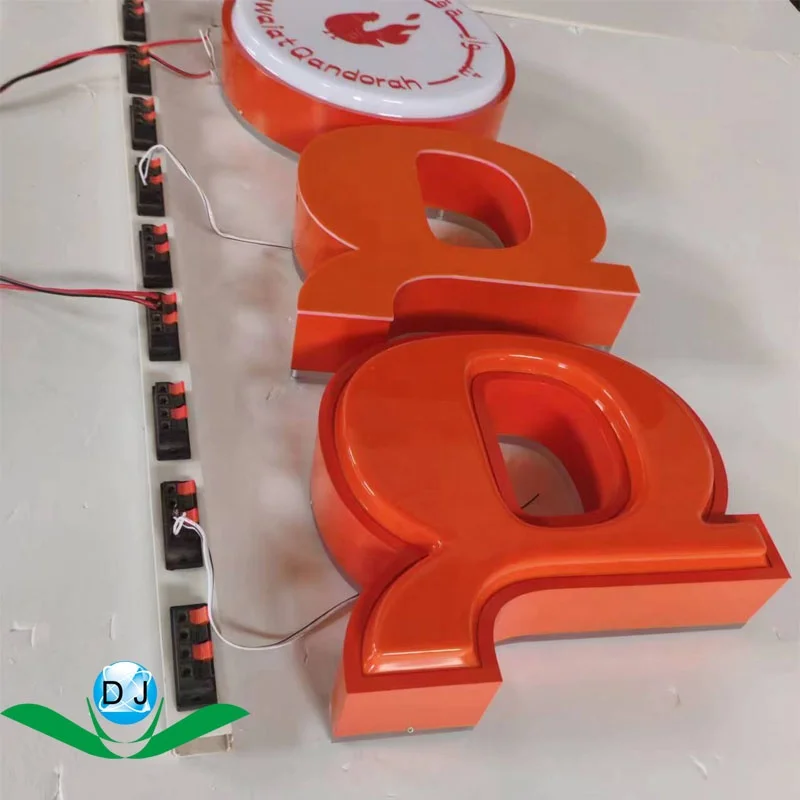 channel lit sign restaurant led letter sign Custom Size led channel letter and Acrylic signage,stainless steel sign letters