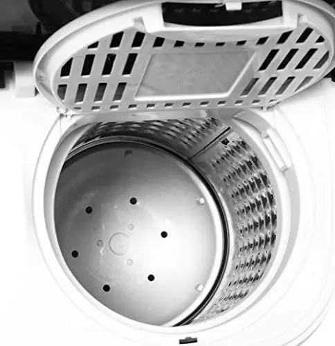 Portable dual-tub washer with a wash and rotary circulation compartment for home