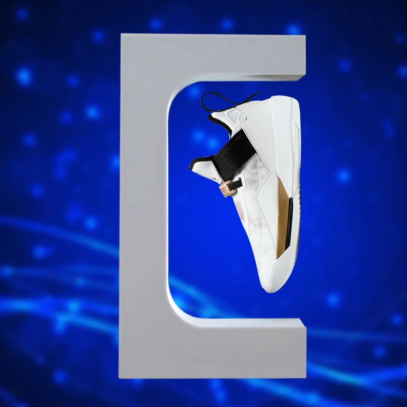 Spring Sign Custom Printing Magnetic Floating Shoe Display Acrylic Shoe Display Rack