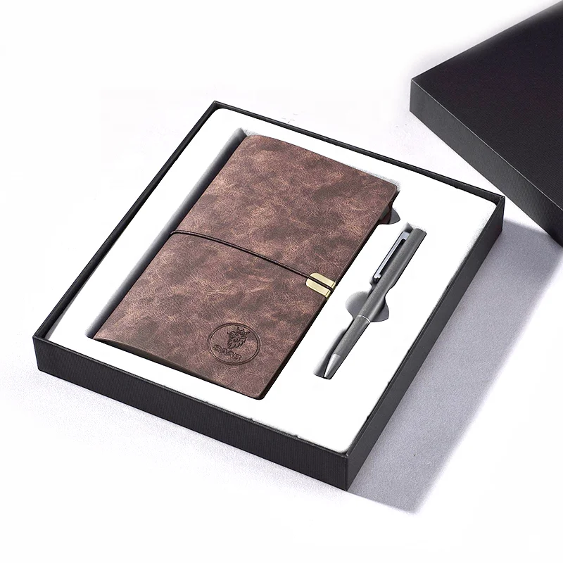 
Elastic rubberband a4 custom planner kraft folder vintage journal a6 pu leather traveler paper inserts travel blank notebooks 