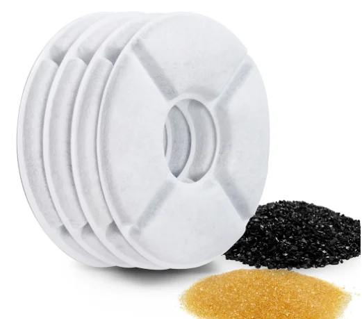 Cross border supplies round square pet automatic water dispenser, filter cotton, activated carbon and resin box