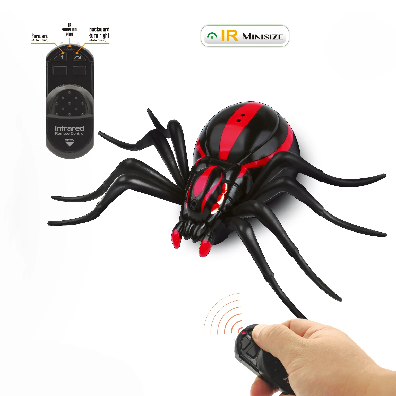 Remote Control Spider Realistic Scary Prank Toys Rc Infrared Electronic Spider For Party Or Halloween Joke Gift For Kids