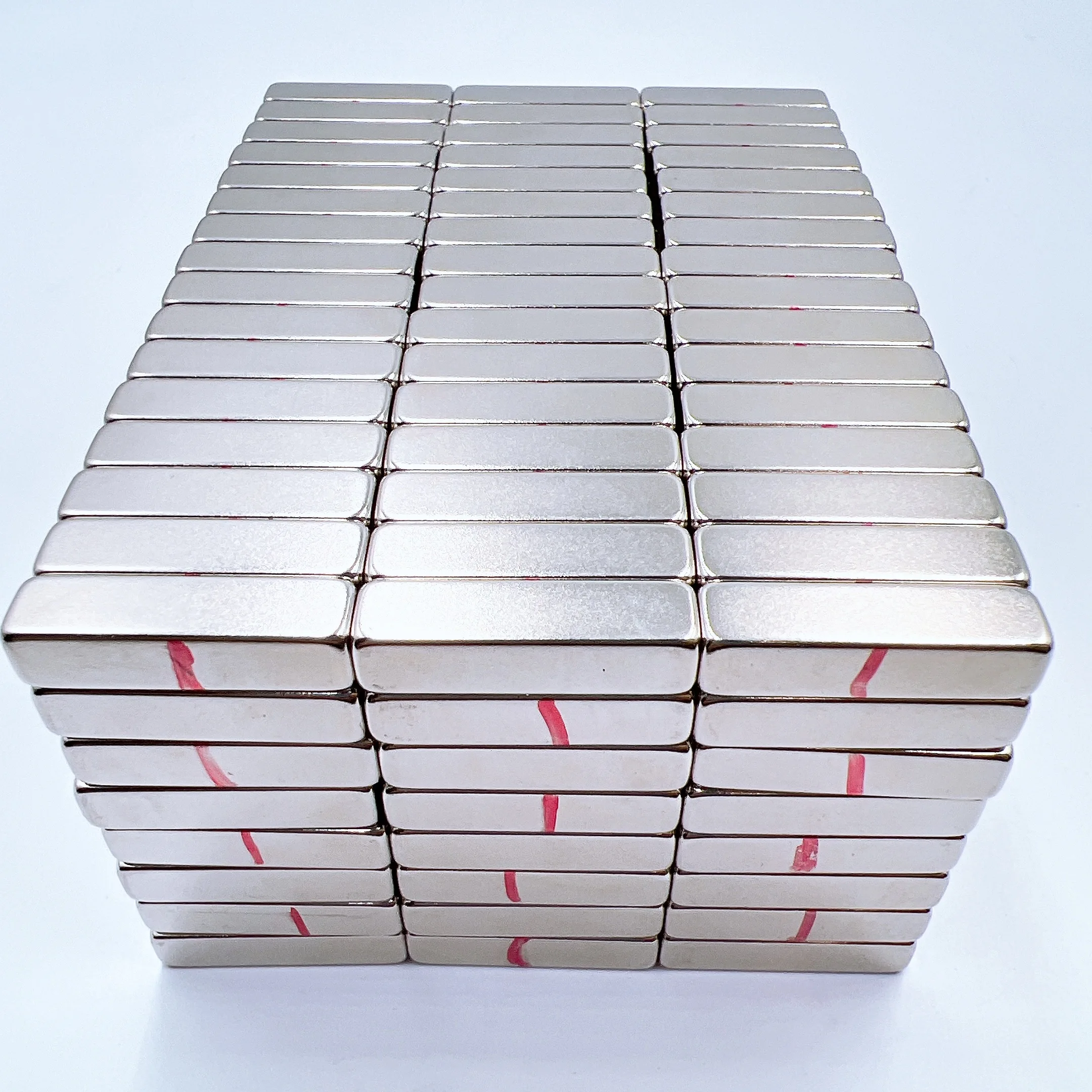 Super Strong N52 Square Magnet 25.4x6.35x6.35mm With N pole Marked