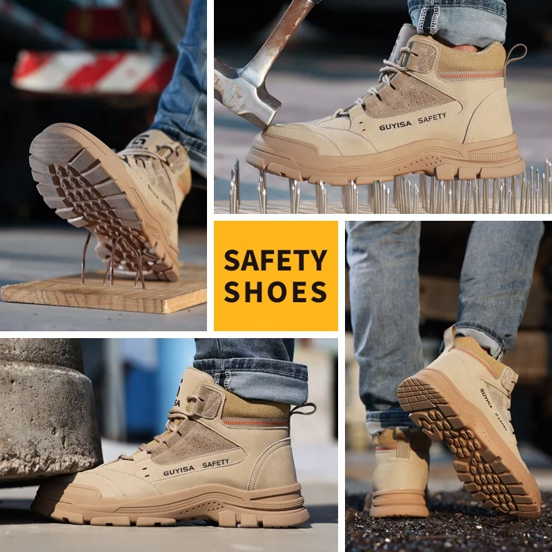 GUYISA Outdoor safety boots European standard steel toe fashion safety boots
