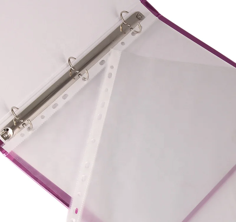 Loose-leaf Pocket Punched Pocketed clear sheet protector 11 Hole PP Sheet Protector