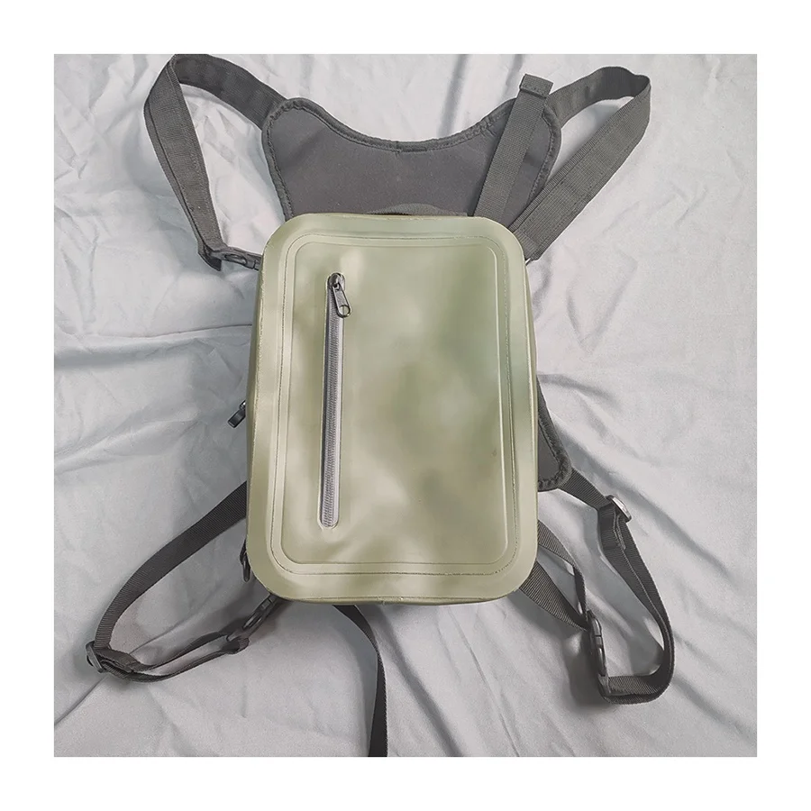 Custom Hot Press Welded Seamless  Big 600D TPU Backpack Ice kayak Waterproof Rod Fishing Bag