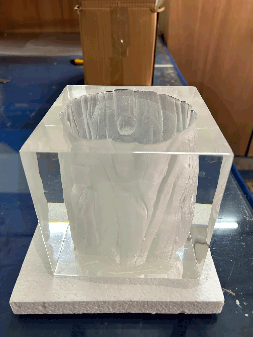 Large Size Nordic style square Shape Living Room Porcelain Decor  Set Flower Vase Black Ceramic Acrylic transparent Vase