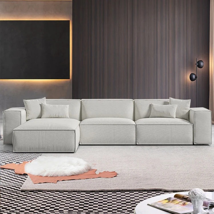 Итальянский современный диван для гостиной угловой тофу Съемный и моющийся в скандинавском