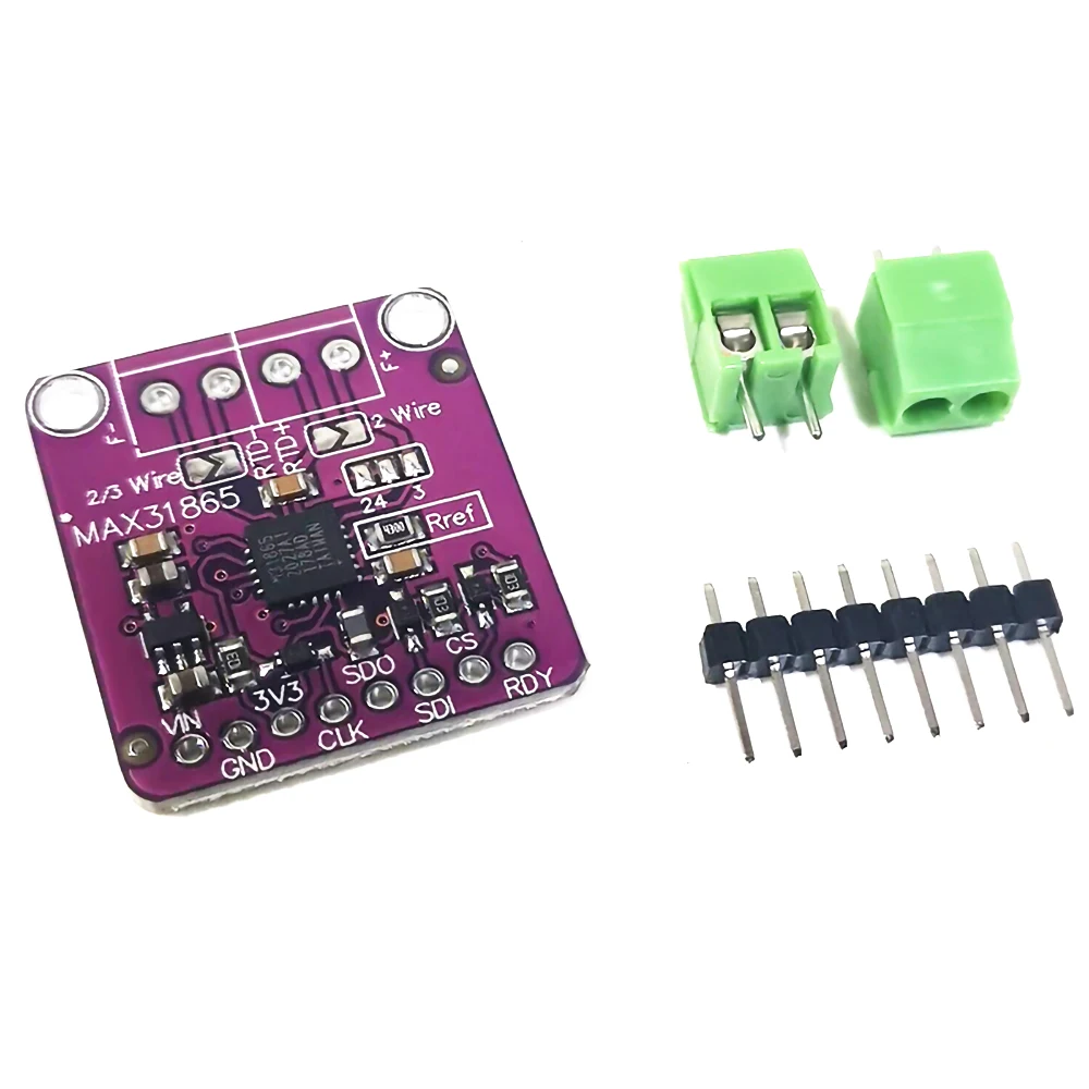 MAX31865 PT100 to PT1000 RTD-to-Digital Converter Board Temperature Thermocouple Sensor Amplifier Module 3.3V/5V