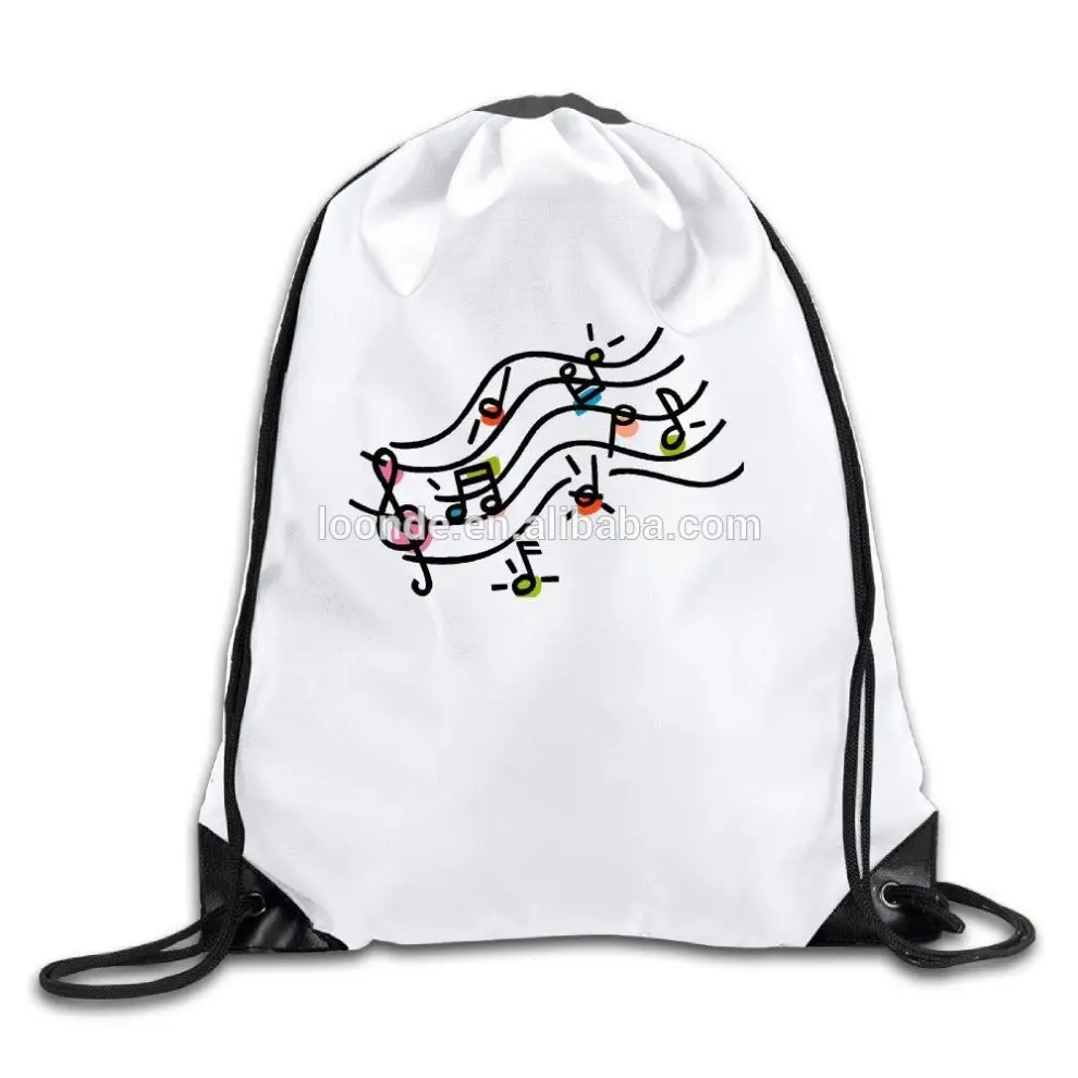 Unisex Cartoon Drawstring Polyester Shoulder Travel Back School Bags Waterproof String Bag Backpack Drawstring Bag Cotton Canvas