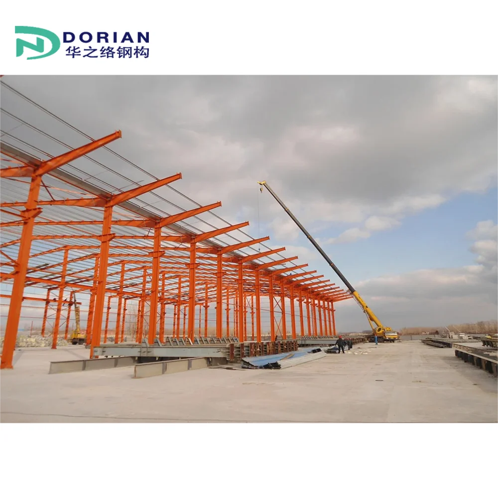 Steel Structure Warehouse Workshop Prefabricated Buildings With Glass Window For Sale