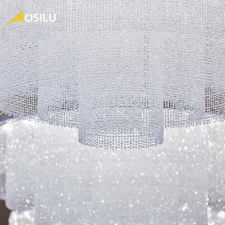 2022 New style K9 crystal High-Grade Hall Hotel Lobby Decoration Lighting Luxury Large Custom Made Crystal Chandelier