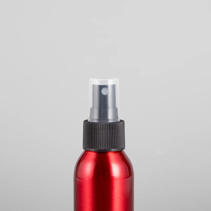 100 мл Красная цветная алюминиевая бутылка с мелким распылителем