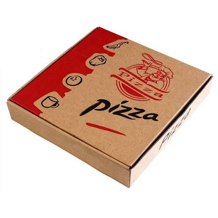 
Food Grade Printed Kraft Food Boxes Takeaway Packing Custom Paper Pizza Box Wholesale 