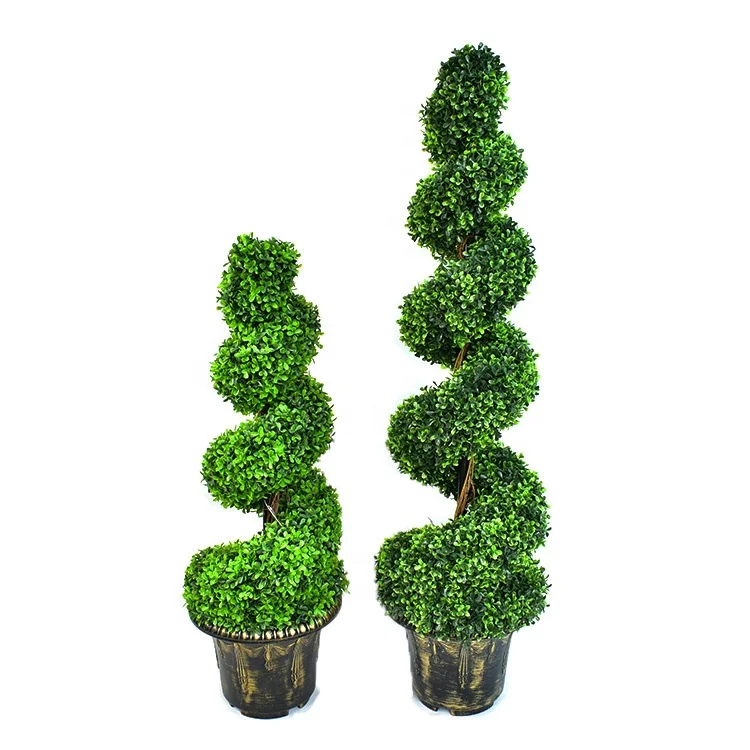 Живое искусственное сипарисовое дерево, 4 фута, бонсай, кедр, Топиар, Рождественская спиральная елка для улицы