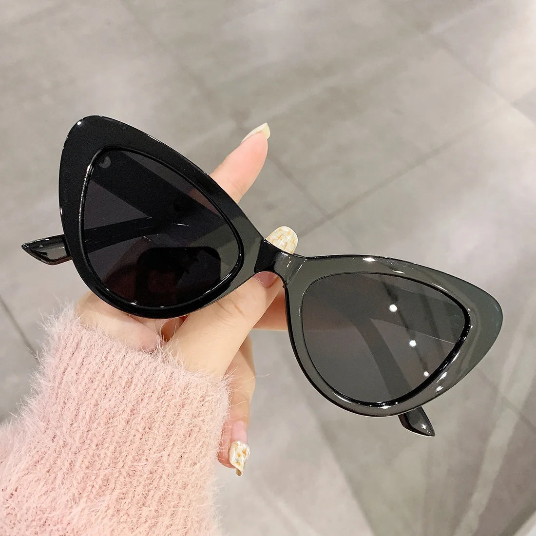Новинка роскошные солнцезащитные очки «кошачий глаз» Для женщин 5122 Винтажные Солнцезащитные с индивидуальным логотипом оптовая продажа женские в стиле ретро