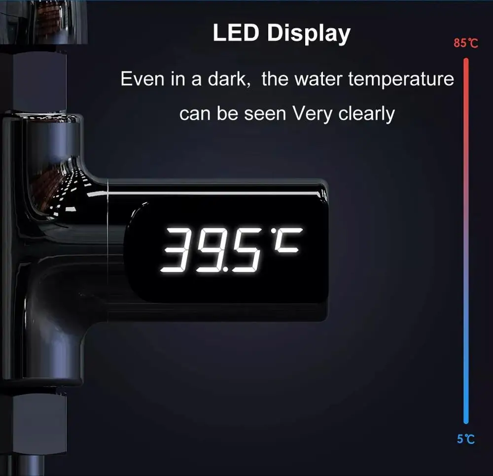 LED Digital Display Electric Temperature Meter Gauge Baby Care ABS PC Shower Thermometer Bathroom Accessories