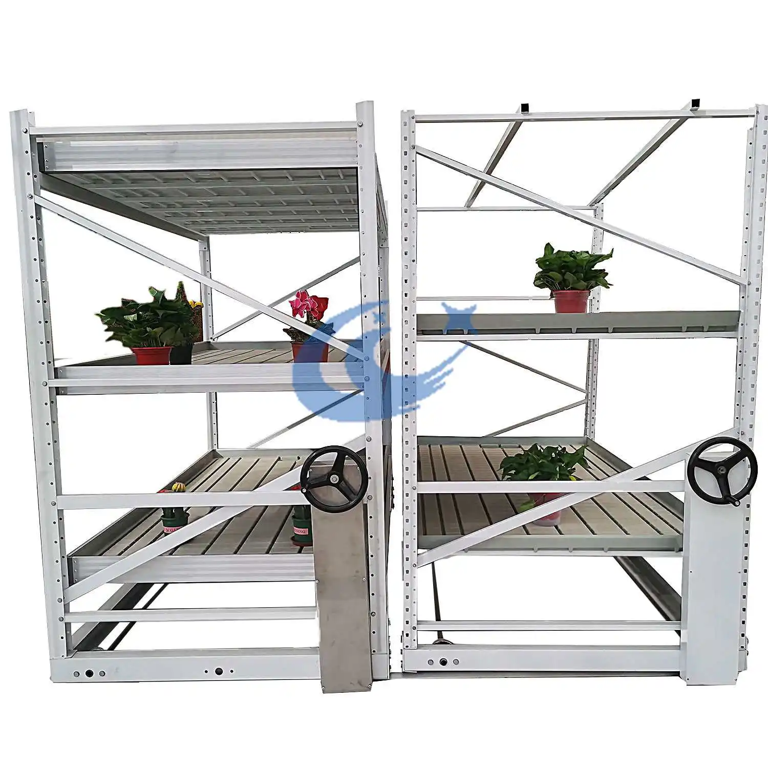 Hebei Chenchao Greenhouse Hydroponics System Rolling Bench Ebb and Flow Planting Table for Sale