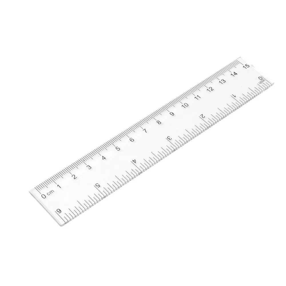 Wholesale 15cm Scale Clear Transparent Plastic Ruler School Office Supplies Measure Tools Stationery Ruler