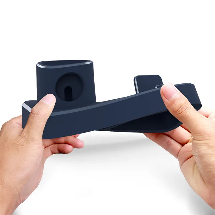 High Quality 3 in 1 Silicone Desktop for Apple Watch Charging Station Phone Dock Stand for Airpods