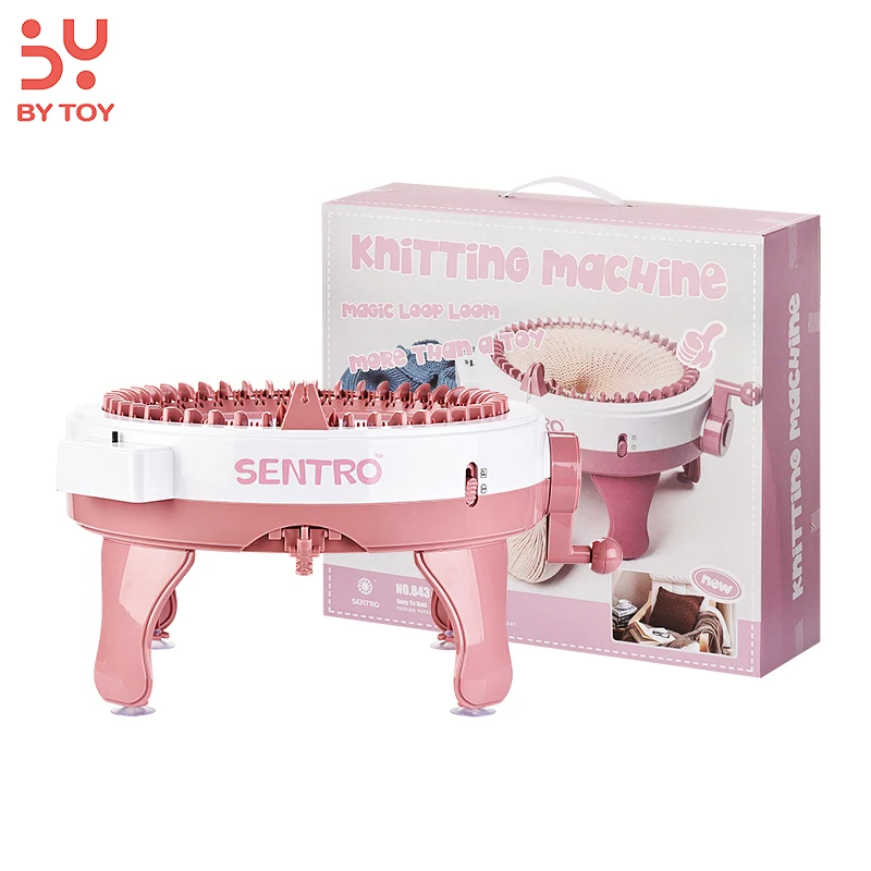 Weaving Machine Mini 48 Needles Circular Round DIY Plastic Knitting Machine Hat Sock Gift Toys For Girls Kids Adult Beginners