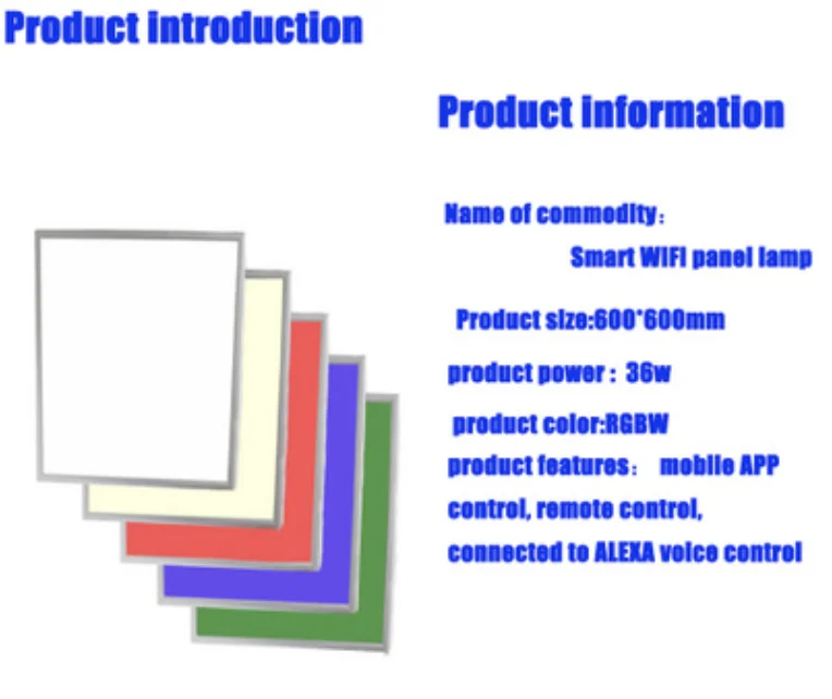 Cheap Factory Price S Smart Panel Light Smart Panel Light Quickly Delivery Time