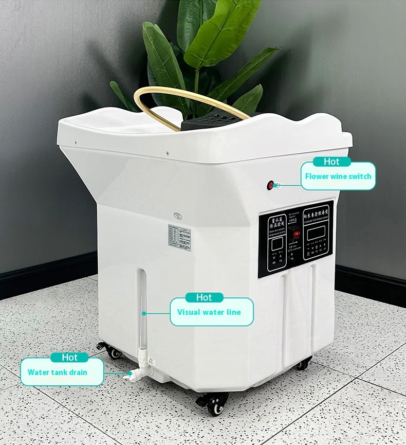 Portable Salon head spa equipment mobile hair washing Portable massage shampoo bed basin